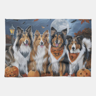 Rough Collie Halloween Spooky Geschirrtuch