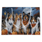 Rough Collie Halloween Spooky Große Geschenktüte (Vorderseite)