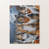 Rough Collie Halloween Spooky Puzzle (Vertikal)
