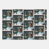 Rough Collie Happy Collidays Weihnachten Geschenkpapier Set (Vorderseite 2)