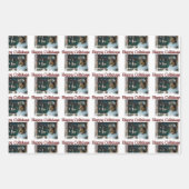 Rough Collie Happy Collidays Weihnachten Geschenkpapier Set (Vorderseite)