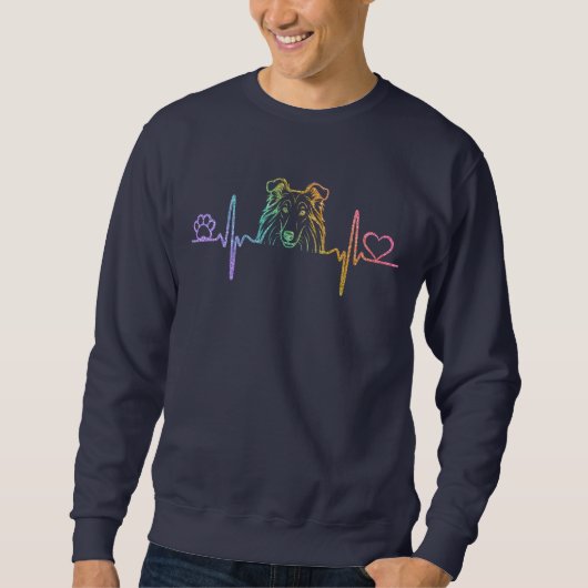 Rough Collie Heartbeat Sweatshirt (Vorderseite)