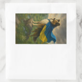 Rough Collie Held Rechteckiger Aufkleber (Tasche)
