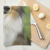 Rough Collie, Hund Handtuch (Viertel Falte)