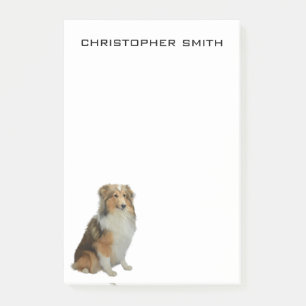Rough Collie Hund Post-it Klebezettel