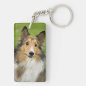 Rough Collie, Hund Schlüsselanhänger (Rückseite)