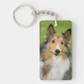 Rough Collie, Hund Schlüsselanhänger (Vorderseite)