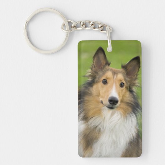 Rough Collie, Hund Schlüsselanhänger (Vorderseite)