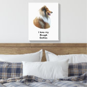 Rough Collie Hundeportrait Foto Leinwanddruck (Insitu (Schlafzimmer))
