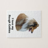 Rough Collie Hundeportrait Foto Puzzle (Horizontal)