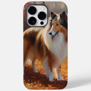 Rough Collie im Herbst Leaves Fall Inspiriert Case-Mate iPhone 14 Pro Max Hülle