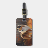 Rough Collie im Herbst Leaves Fall Inspiriert Gepäckanhänger (Vorderseite vertikal)