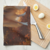 Rough Collie im Herbst Leaves Fall Inspiriert Geschirrtuch (Viertel Falte)