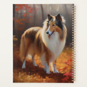 Rough Collie im Herbst Leaves Fall Inspiriert Planer (Rückseite)