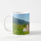 Rough Collie in einer Butercup Wiese Kaffeetasse (Links)