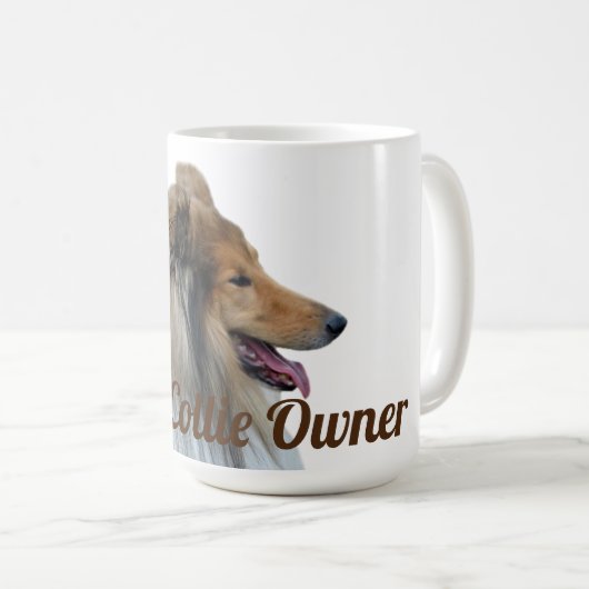 Rough Collie Kaffeetasse (VorderseiteRechts)