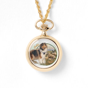 Rough Collie Keeper vom Schafe Armbanduhr