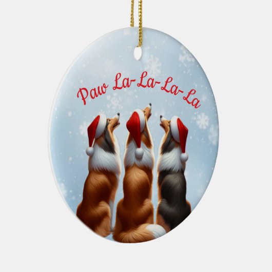 Rough Collie  Keramik Ornament (Rechts)