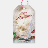 Rough Collie & Kitten, von/nach Var. -Christmas Geschenkanhänger (Rückseite)
