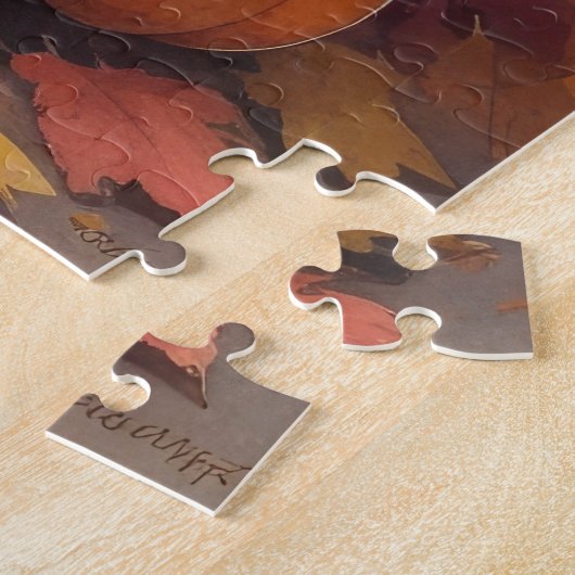 Rough Collie lässt Erntedank Art Puzzle (Seite)