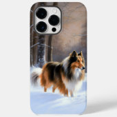 Rough Collie Let It Snow Weihnachten Case-Mate iPhone Hülle (Rückseite)