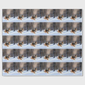 Rough Collie Let It Snow Weihnachten Geschenkpapier (Flach)