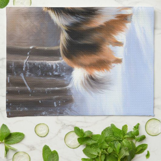 Rough Collie Let It Snow Weihnachten Geschirrtuch (Gefaltet)