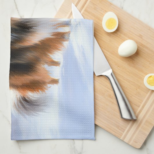 Rough Collie Let It Snow Weihnachten Geschirrtuch (Viertel Falte)