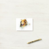 Rough Collie / Long-haarige Collie Post-it Klebezettel (Auf Schreibtisch)