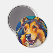 Rough Collie Magnet (Vorderseite/Rückseite)