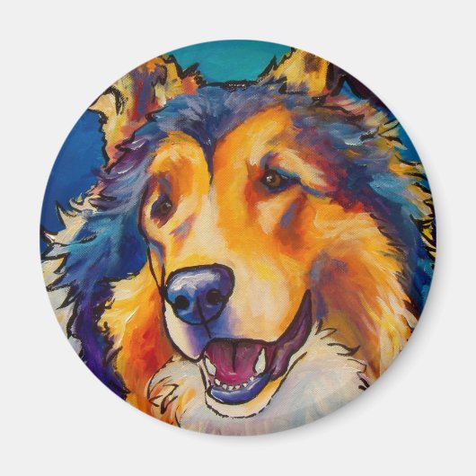 Rough Collie Magnet (Vorne)