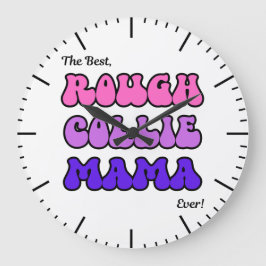 Rough Collie Mama Clock Große Wanduhr