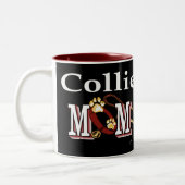 Rough Collie Mama Geschenke Zweifarbige Tasse (Links)