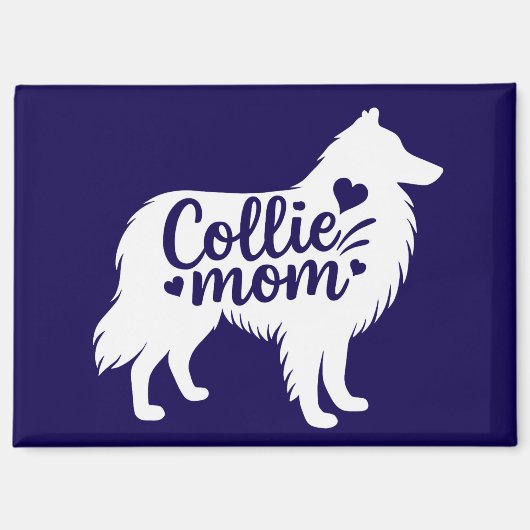 Rough Collie Mama Magnet (Vorderseite)