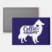 Rough Collie Mama Magnet (Vorderseite/Rückseite)