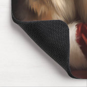 Rough Collie mit dem Weihnachtsmann Feierliche Wei Mousepad (Ecke)