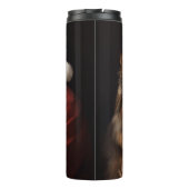 Rough Collie mit dem Weihnachtsmann Feierliche Wei Thermosbecher (Rückseite)