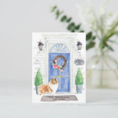 Rough Collie Moving Announction Postcard Postkarte (Stehend Vorderseite)