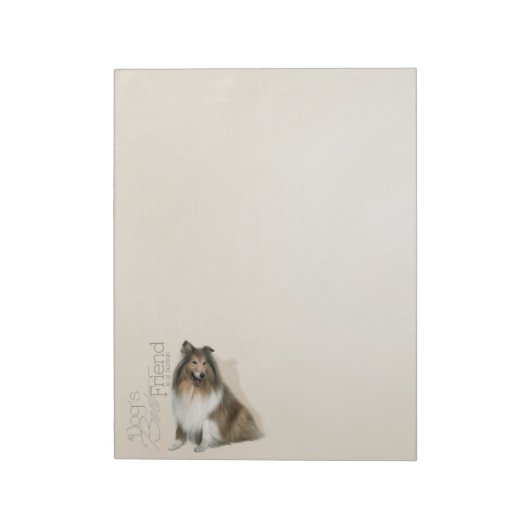 Rough Collie Notepad Notizblock (Rotiert)