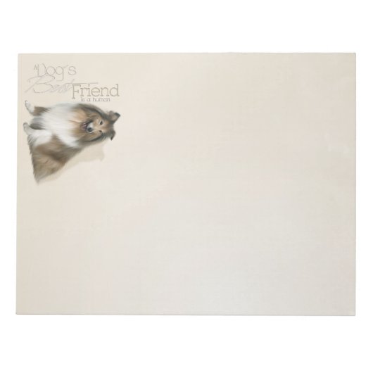 Rough Collie Notepad Notizblock (Vorderseite)