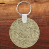 Rough Collie on a Brown Floral background Schlüsselanhänger (Rückseite)