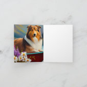 Rough Collie on a Paddle: Ein Landschaftliches Abe Karte (Innenseite)