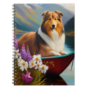 Rough Collie on a Paddle: Ein Landschaftliches Abe Notizblock