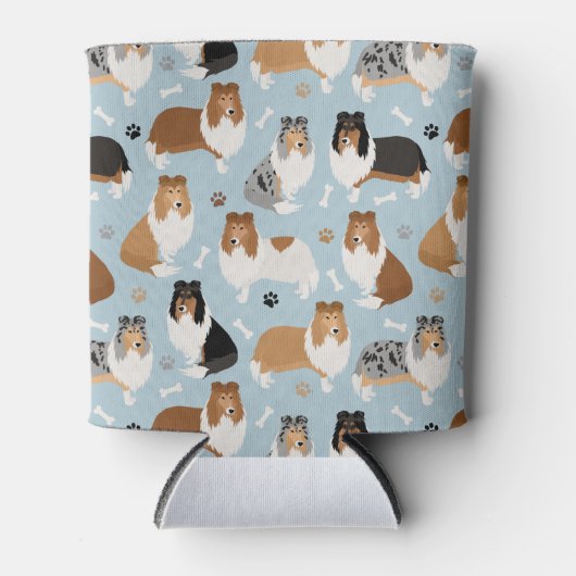 Rough Collie Paws and Bones Dosenkühler (Vorderseite)