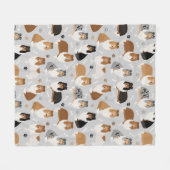 Rough Collie Paws and Bones Fleece Blanket (Vorderseite (Horizontal))