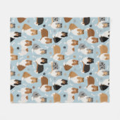 Rough Collie Paws and Bones Fleecedecke (Vorderseite (Horizontal))