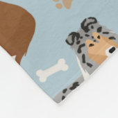 Rough Collie Paws and Bones Fleecedecke (Ecke)