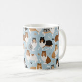 Rough Collie Paws and Bones Kaffeetasse (VorderseiteRechts)