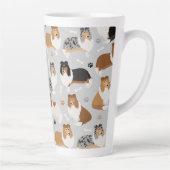 Rough Collie Paws and Bones Latte Tasse (Rechts)