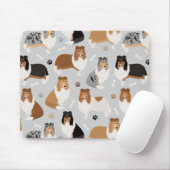 Rough Collie Paws and Bones Mouse Pad Mousepad (Mit Mouse)